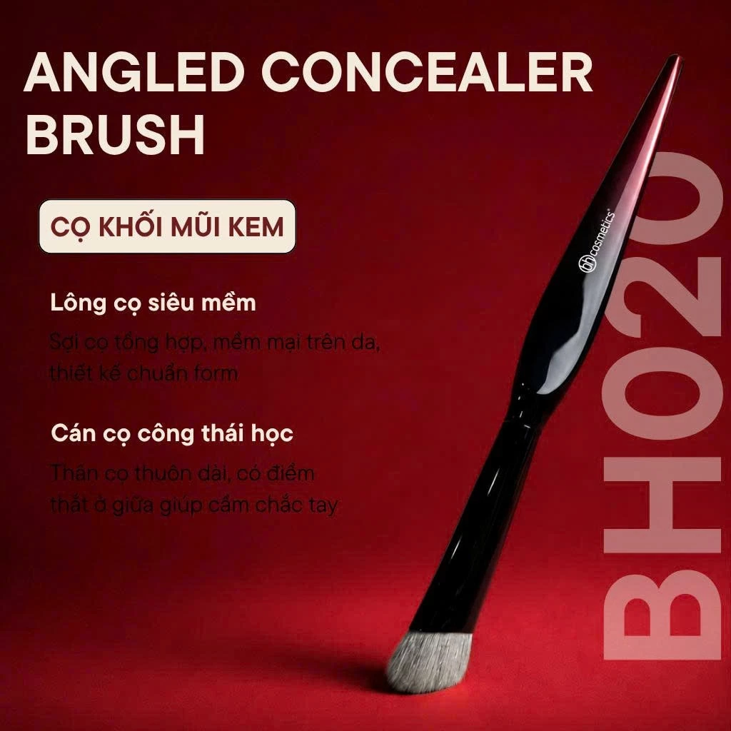 Cọ Tạo Khối Sống Mũi Đầu Vát Dạng Kem Và Phấn BH Cosmetics Angled Concealer Brush BH020